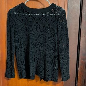 Banana Republic Black Lace Blouse